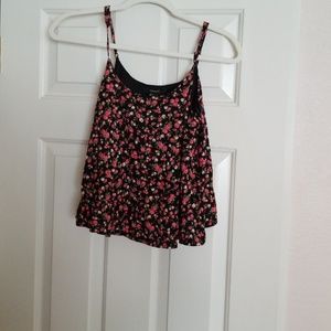 Forever 21  Black floral tank top